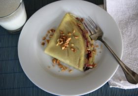 Peanut Butter and Jelly Crepe