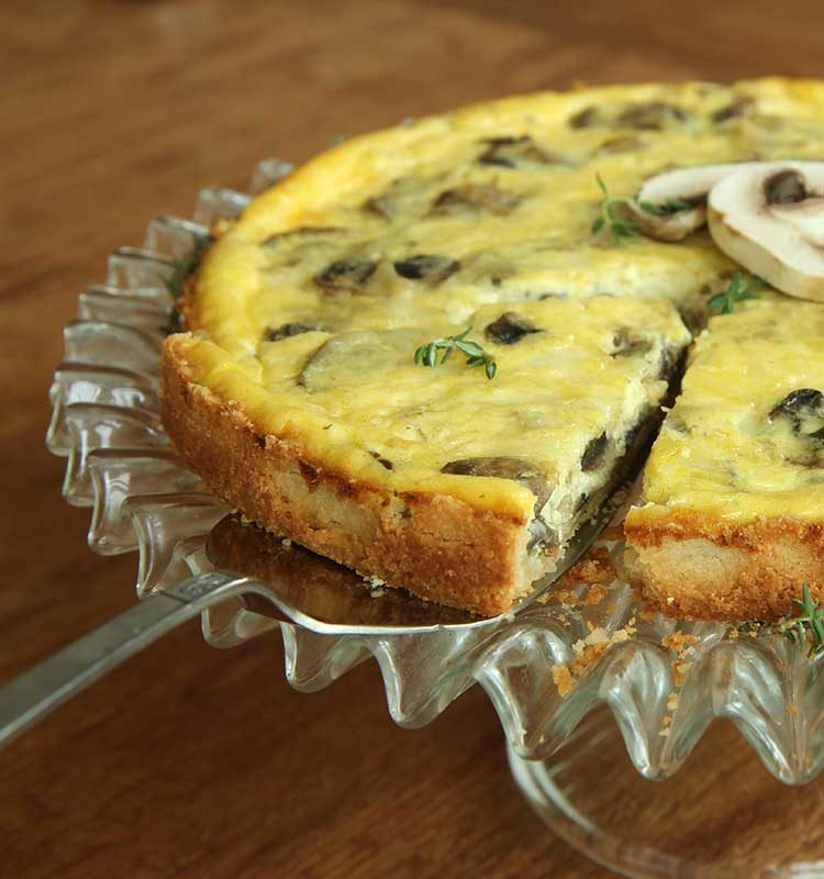 mushroom quiche