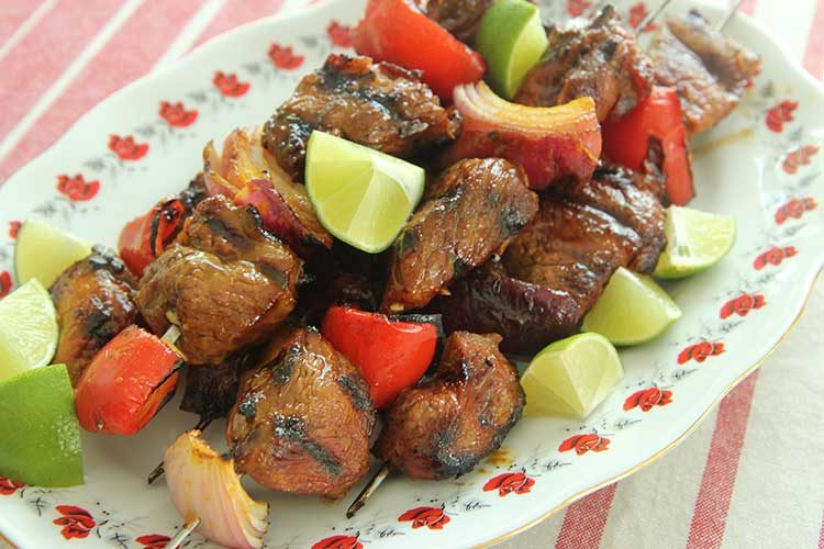 pineapple lamb kebabs