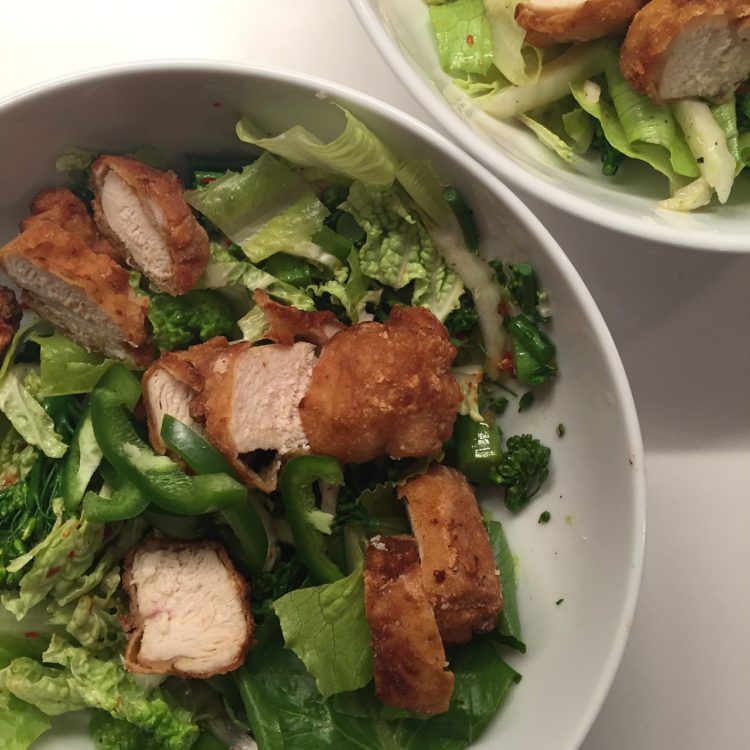 fried chicken salad