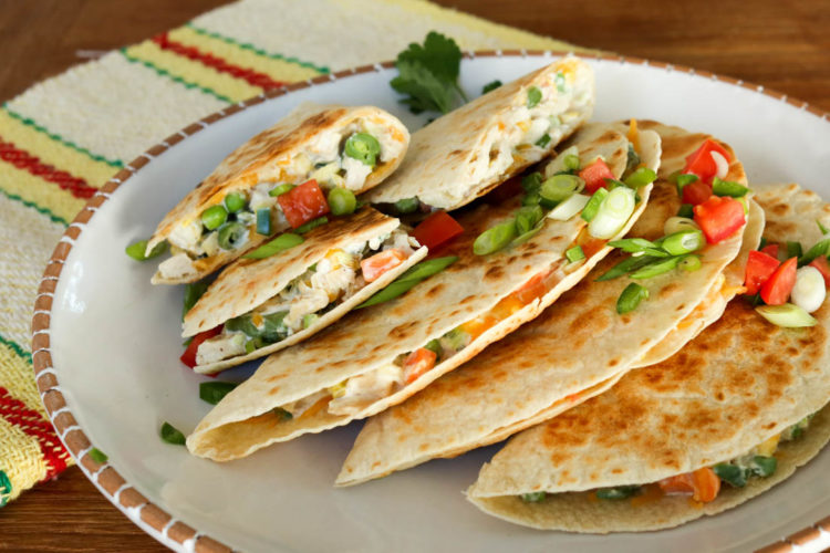 chicken pot pie quesadillas