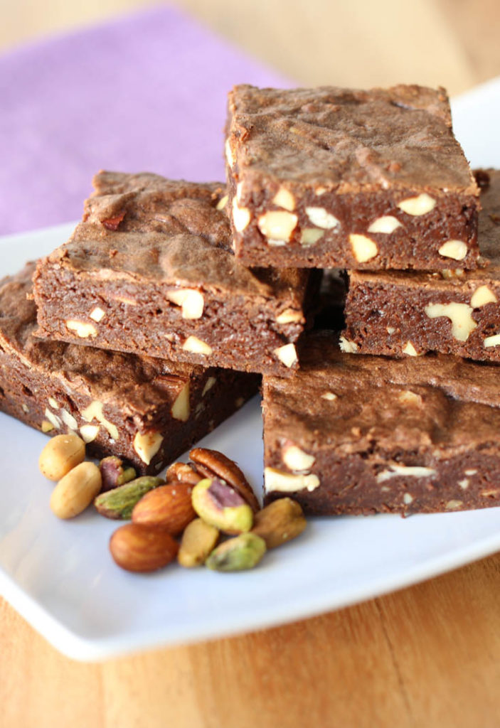 five-nut brownies