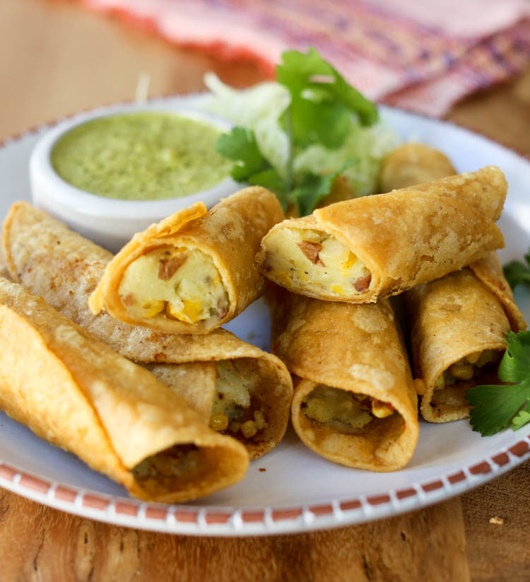 Potato Taquitos | Tacos Dorados de Papa - Hilah Cooking