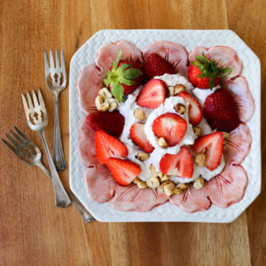 strawberries and coconut cream