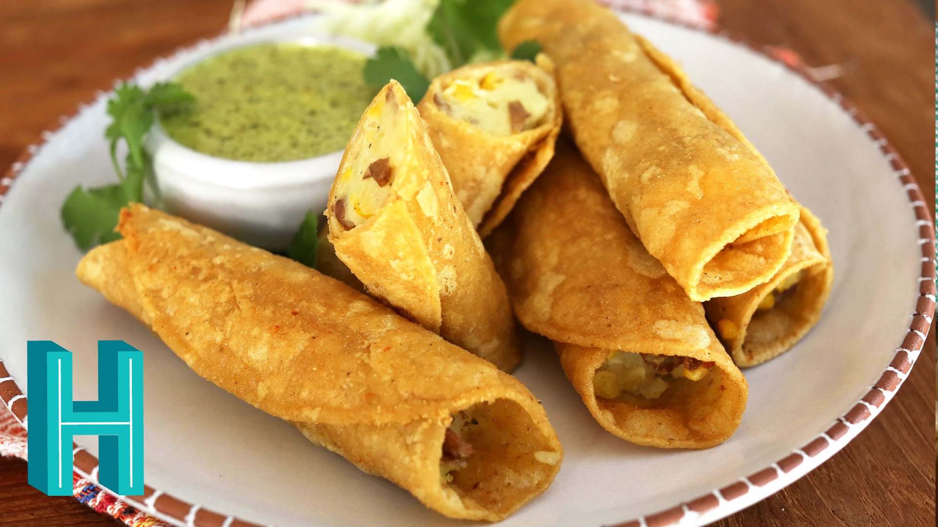 Potato Taquitos | Tacos Dorados de Papa - Hilah Cooking