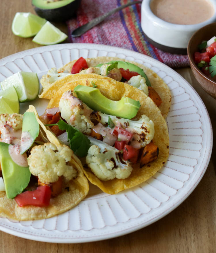 roasted vegetable tacos