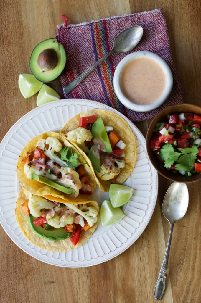 roasted vegetable tacos