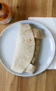 homemade microwaveable burrito