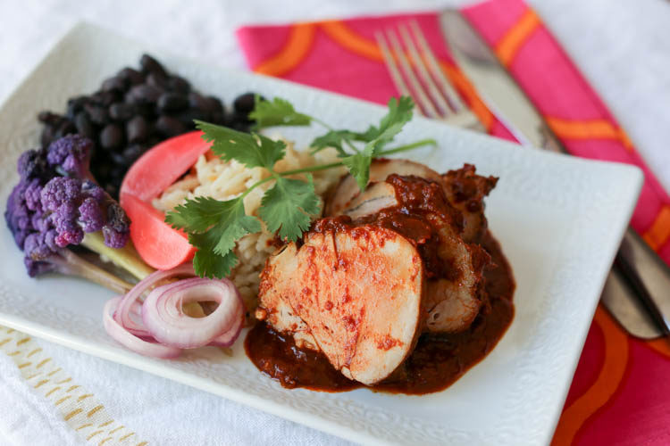 Chorizo spiced pork tenderloin - the flavors of chorizo sausage put into a marinade for a lean pork tenderloin. This is easy enough for a weeknight meal and fancy enough for company