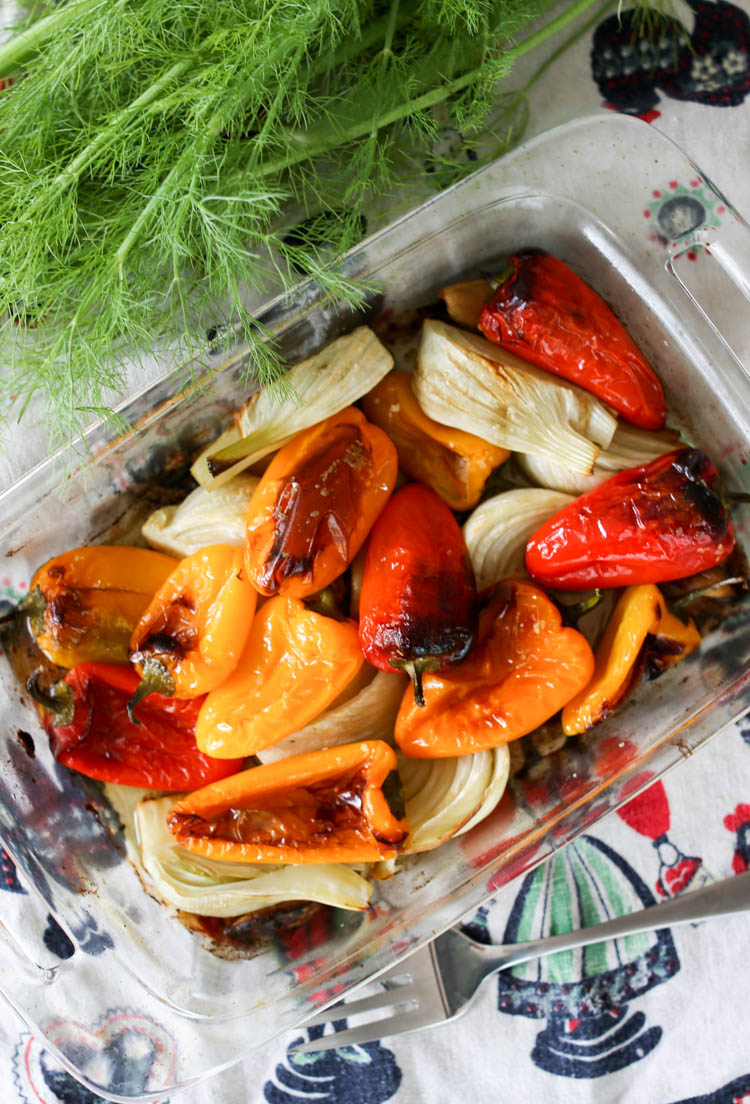 Roasted Fennel and Peppers - Hilah Cooking