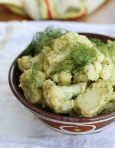 Cauliflower potato salad has all the traditional creaminess of potato salad, but with some cauliflower in there, too, for good measure