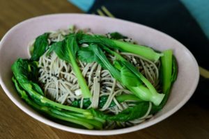 bok choy with soba noodles