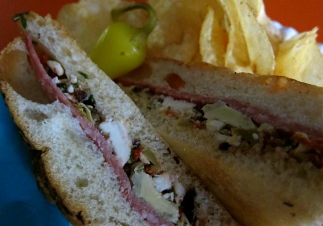 Olive and Feta sandwich