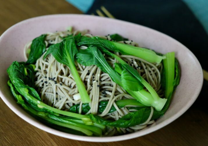 bok choy with soba noodles