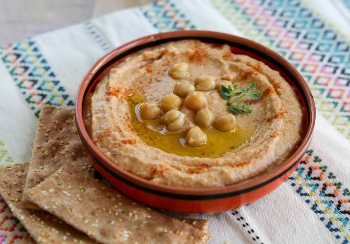 Slightly spicy, smoky chipotle hummus recipe with garlic, lime and chipotle en adobo