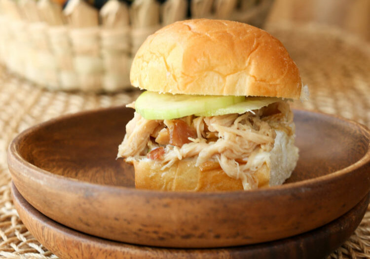 Kalua Pork sliders - a crowd-pleasing, simple party food! Make the shredded pork in your slowcooker or oven