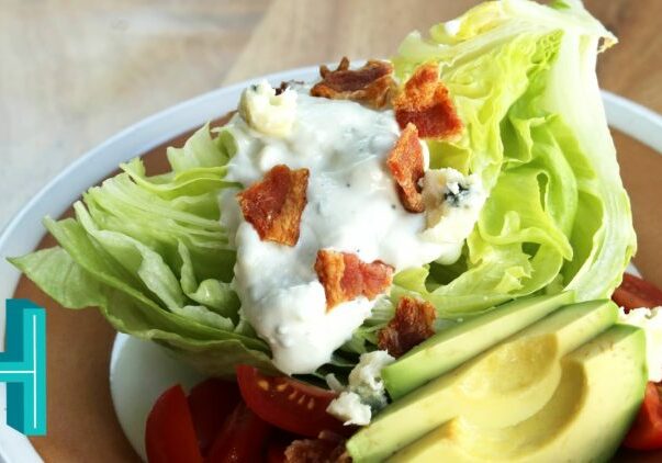 Wedge salad with blue cheese dressing